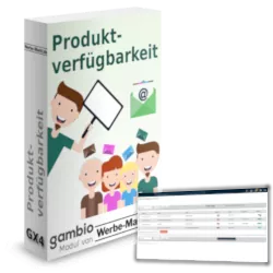 Screenshot einer Tabelle vor der Produktverfügbarkeit-Softwarebox