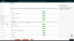 Screenshot Gambio Modul-Center mit Eintrag Produktverfügbarkeit und Installieren-Button