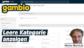 Gambio Leere Kategorie anzeigen