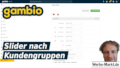 Gambio Slider nach Kundengruppen