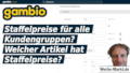 Gambio Staffelpreise für alle Kundengruppen? Welcher Artikel hat Staffelpreise?