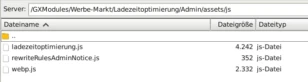 FileZilla Verzeichnis /GXModules/Werbe-Markt/Ladezeitoptimierung/Admin/assets/js
