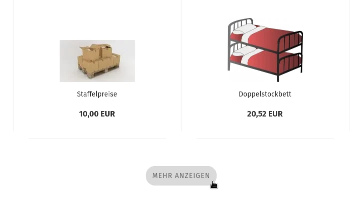 Mehr anzeigen Button unter Artikeln