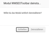 Willst du das Modul wirklich deinstallieren?