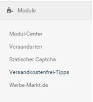 Shop Einstellungen Mein Shop Allgemeines ... System Einstellungen Versandkostenfrei-Tipps