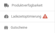 Ladezeitoptimierung mit Ausrufezeichen