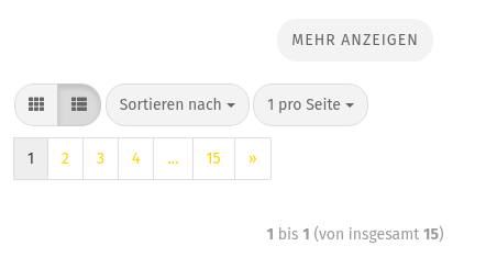 Mehr anzeigen Button und Blätter-Funktion