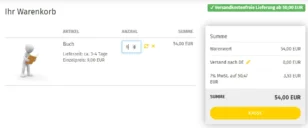 Ihr Warenkorb ✓ Versandkostenfreie Lieferung ab 50,00 EUR