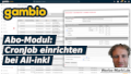 Gambio Abo-Modul: CronJob einrichten bei All-inkl