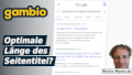 Gambio Optimale Länge des Seitentitel?
