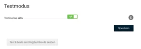 Testmodus aktiv