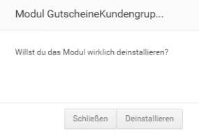 Gambio-Rabattgutscheine nur für bestimmte Kundengruppen im Modul Center deinstallieren