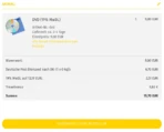 Treuebonus in Tabelle zwischen MwSt. und Summe oberhalb des "Bestellen"-Buttons