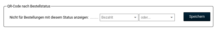 Nicht für Bestellungen mit diesem Status anzeigen: Bezahlt