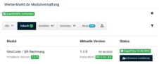 Vollversion installieren Button beim GiroCode / QR-Rechnung in der Modulveraltung