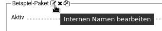 Beispiel-Paket, Mauszeiger auf Bearbeiten-Icon