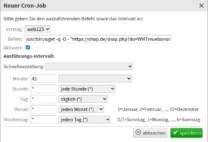 Neuer Cron-Job mit Eingabefeldern