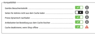 Kompatibilität: Gambio Besucherstatistik