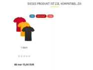 DIESES PRODUKT IST Z.B. KOMPATIBEL ZU: T-Shirt