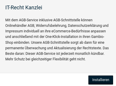 IT-Recht Kanzlei installieren