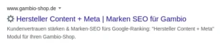 ⚙️ Hersteller Content + Meta | Marken SEO für Gambio