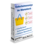 Gutscheinanzeige im Warenkorb ✅ Einfachere Gutscheineinlösung ✅ Höhere Warenkörbe, Gambio-Modul von Werbe-Markt.de
