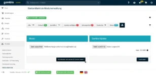 Modulverwaltung: WMBewertungstextformatierungErhalten.zip Hochladen, entpacken & Caches leeren
