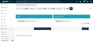 Werbe-Markt.de Modulverwaltung Modul gambiogutscheinsuche.zip hochladen, entpacken & Caches leeren