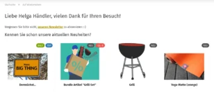 Liebe Helga Händler, vielen Dank für Ihren Besuch! Vergessen Sie bitte nicht, unseren Newsletter zu abonnieren :-) Kennen Sie schon unsere aktuellen Neuheiten?