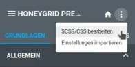 SCSS/CSS bearbeiten