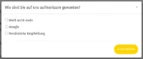 Frage und Auswahlmöglichkeiten im Modal