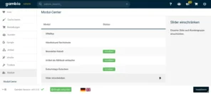 Modul-Center: Modul Slider nach Kundengruppen installieren