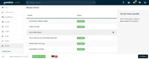 Modul-Center: Social View Counter installieren