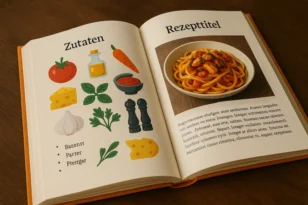 Aufgeschlagenes Kochbuch
