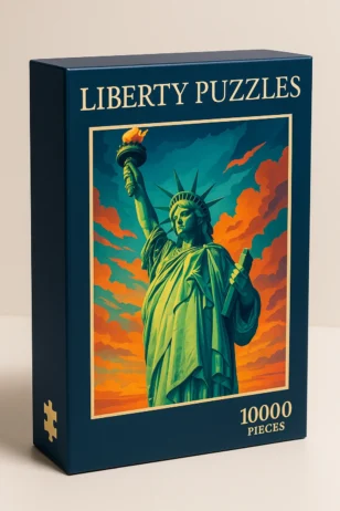 Freiheitsstatue Puzzle in der Verpackung