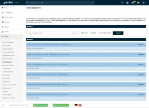 Texte anpassen, Suche nach wm_versand_optionen
