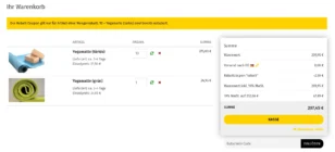 Der Rabatt-Coupon gilt nur für Artikel ohne Mengenrabatt. 10 × Yogamatte (türkis) sind bereits reduziert.