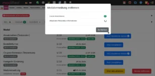 Modulverwaltung entfernen: Lösche Moduldateien