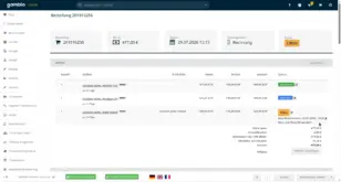 Screenshot der Gambio-Bestellverwaltung: Zu einer Bestellposition wird der hinterlegte Kommentar direkt unter dem Status angezeigt, sodass Mitarbeiter und Kunden den aktuellen Bearbeitungsstand nachvollziehen können.