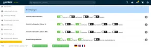 Berechtigungen mit Einsicht in Kundendaten, Einsicht in Downline Ebene 1, Einsicht in Downline Ebene 2ff. und Auszahlungsmethoden