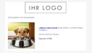 Benachrichtigungs-E-Mail mit Produktbild: Labrador Napf Klassik ist ab sofort in unserem Shop verfügbar!