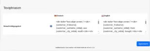 modified Backend: Textphrasen von Kauf-Impulse mit Benachrichtigungstext getrennt nach Deutsch und English samt Platzhaltern