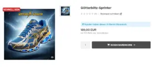Produktseite Götterblitz-Sprinter mit Ribbon Schnell sein und Hinweistext 17 Kunden haben diesen Artikel im Warenkorb