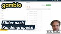 Gambio Slider nach Kundengruppen