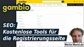 Gambio SEO: Kostenlose Tools für die Registrierungsseite