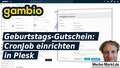 Gambio Geburtstags-Gutschein: CronJob einrichten in Plesk