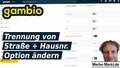 Gambio: Trennung von Straße + Hausnr. Option ändern