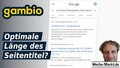 Gambio Optimale Länge des Seitentitel?