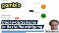 Gambio Danke-Gutscheine in Bestellbestätigung