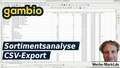 Gambio Sortimentsanalyse CSV-Export